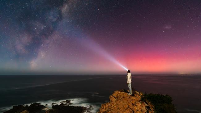 The Aurora Australis on the South Coast of NSW. Picture: Josh Burkinshaw