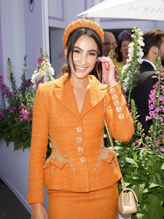 Tayla Damir at tthis year’s Melbourne Cup. Picture: Getty