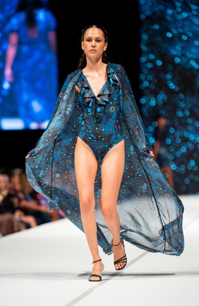 2024 Country to Couture at the Darwin Convention Centre showcases hand-designed First Nations fashion. Picture: Pema Tamang Pakhrin