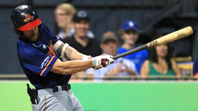 Brisbane-born Aaron Whitefield joined Adelaide Bite, now Adelaide Giants, last Australian Baseball League season. Picture: SMP Images