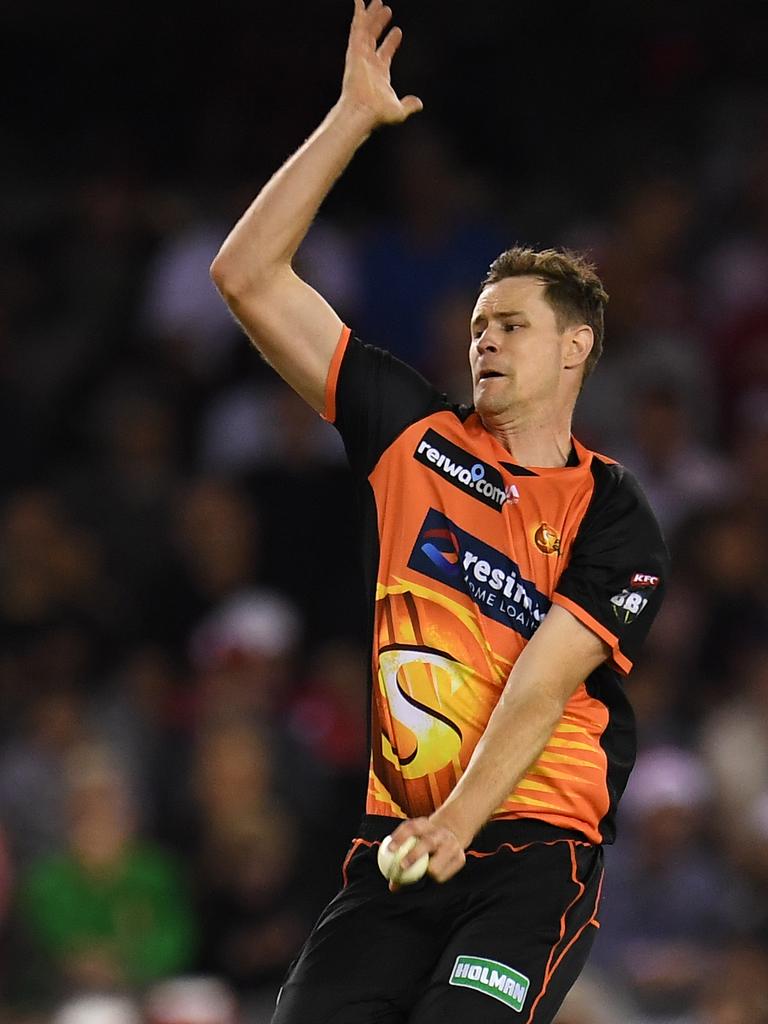 Jason Behrendorff’s 0-11 from four overs included 19 dot balls.