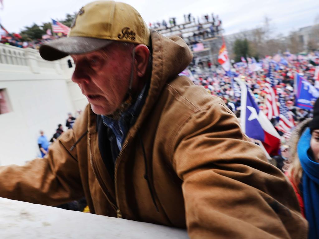 Security experts voiced shock that the building was not better protected by security barriers after the mob scaled the Capitol. Picture: Spencer Platt/Getty Images/AFP