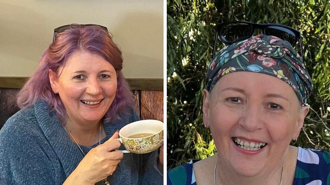 Debbie Nicholls before (left) and after (right) she went through her chemotherapy journey. Picture: contributed