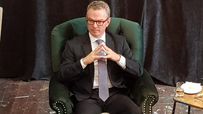 Former defence minister Christopher Pyne poses for Loreto College's springART Exhibition, Star Portrait competition. Picture. Supplied