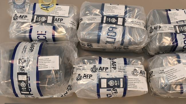 Of that haul, 28kg of the powder contained fentanyl, yielding 11.2kg of pure fentanyl. Picture: AFP