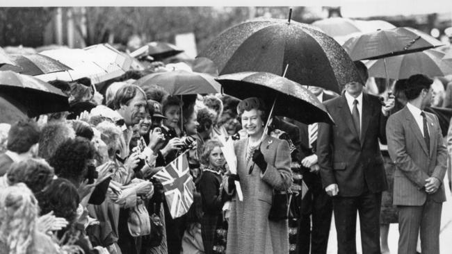 Queen Elizabeth in Victoria during her 1988 tour of Australia in 1988.