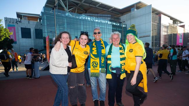 Fans ahead of the World Cup Matilda's v Sweden match at Suncorp Stadium. Photo - Stephen Archer
