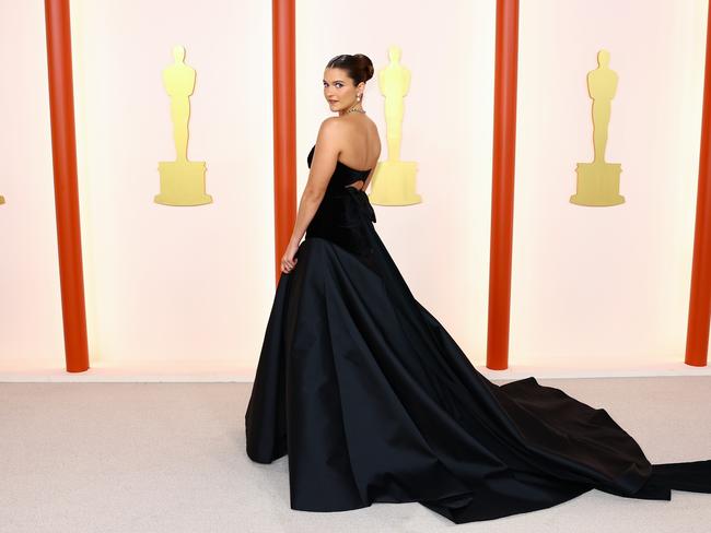 Chloe East stuns in a dress by Monique Lhuillier. Picture: Getty Images