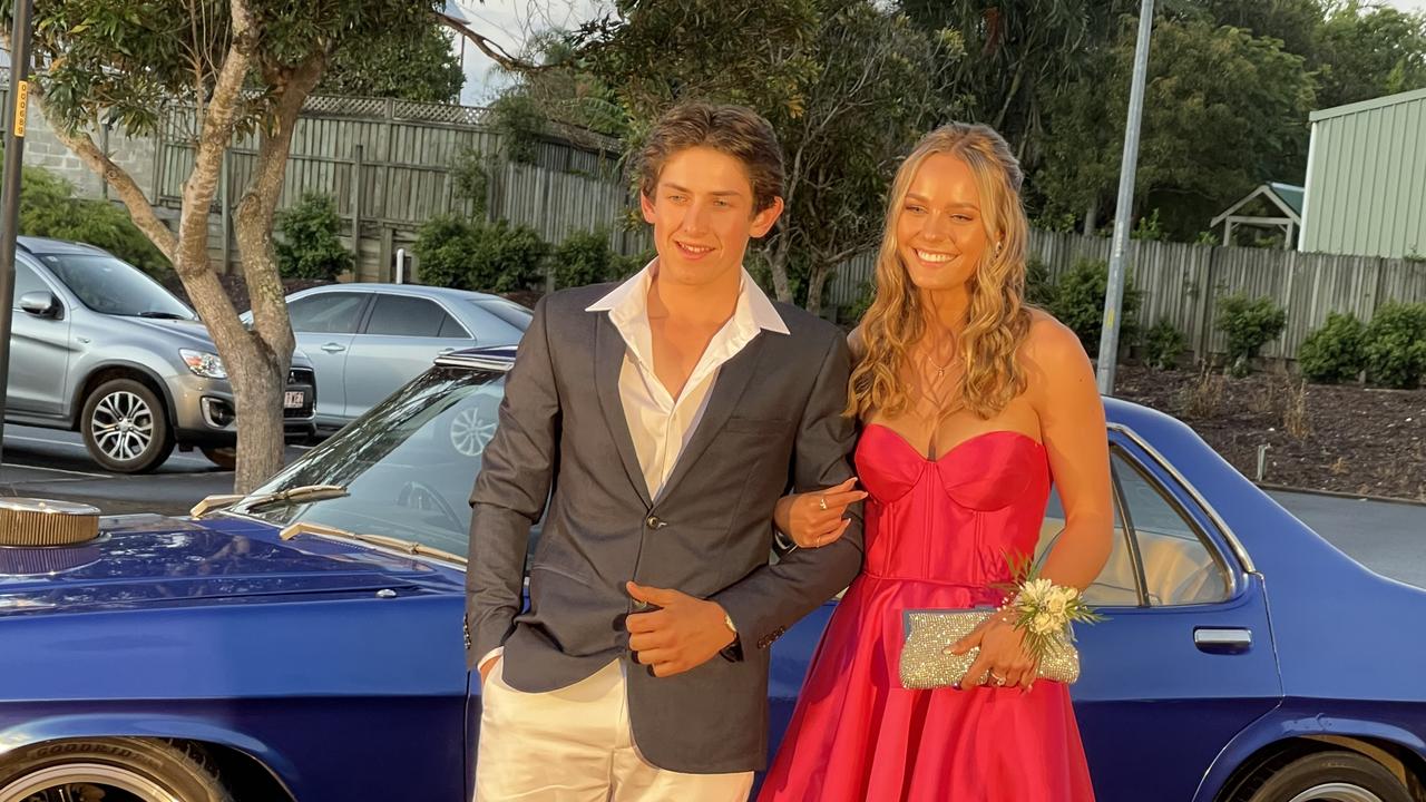 The students arrive at St Mary's College formal at the Brolga Theatre.