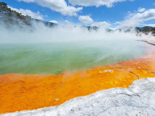 The Wai-O-Tapu geothermal area in Rotorua.