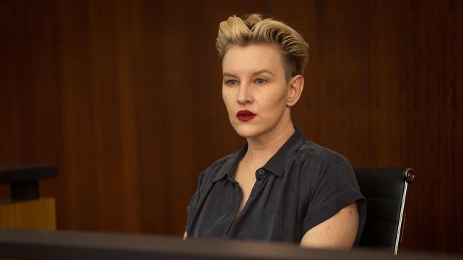 Kate Mulvany brings theatricality to her role in courtroom drama The Twelve. Picture: Brook Rushton/Foxtel