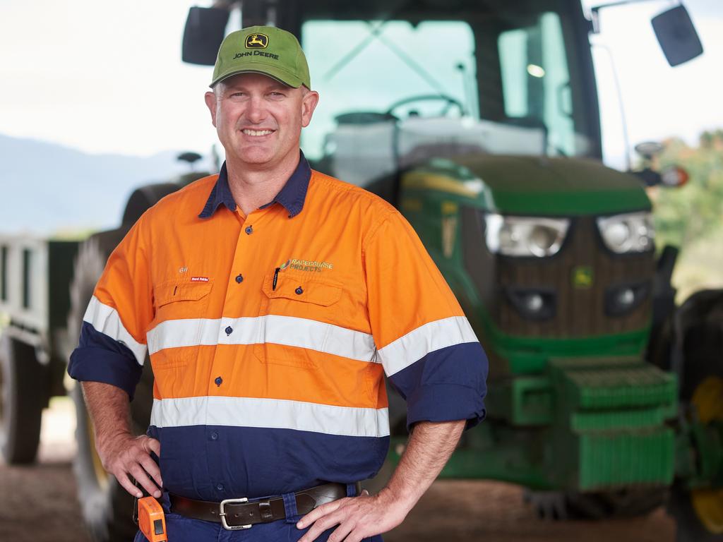 Racecourse Projects operating partner George Williams says the John Deere Digital Ecosystem is vital to daily operations across the venture's 5000ha of cane land under production. Picture: Jim Cullen