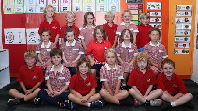 Queenscliff Primary School Class Foundation Back row L-R: Hunter Murphy, Alby Wilmot, Hazel Cini, Miles Garland, Lucy Forsythe, Earl Goulding-Brown. Middle row: Zara Kearney, Edie Green, Jimmy Ricciuti-Allen, Evie Williams, Evelyn Pettigrove. Front row: Max Mclean, Olive Brown, Charlie Berry, Eve Stacey, Mabel Huggins, Oliver Miller.