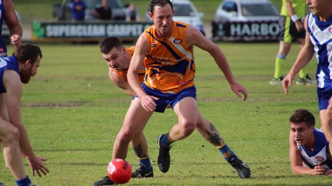 Tyler Baldock in action for Encounter Bay. Picture: Encounter Bay Football Club