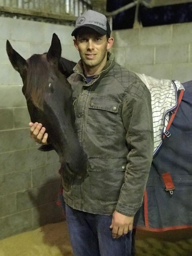 Beaudesert trainer Matthew John Dunn with Corsini. Picture: Supplied.