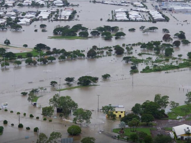 Hermit Park Tigers Football Club during the current floods in Townsville.