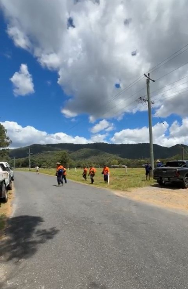 Biosecurity officers at the High Vale property. Image: Facebook/Sarah McGuire