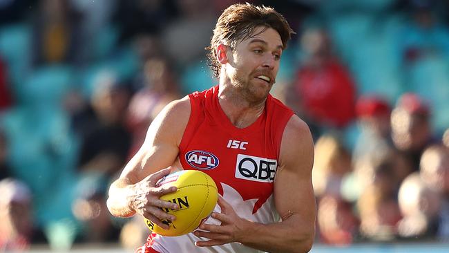Defender Dane Rampe blitzed the field in Sydney’s best and fairest count. Picture: Phil Hillyard.