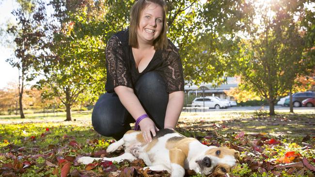 Macarthur Chronicle — Melissa Sutton (26) is pictured with her beagle puppy Buddy (7 months).