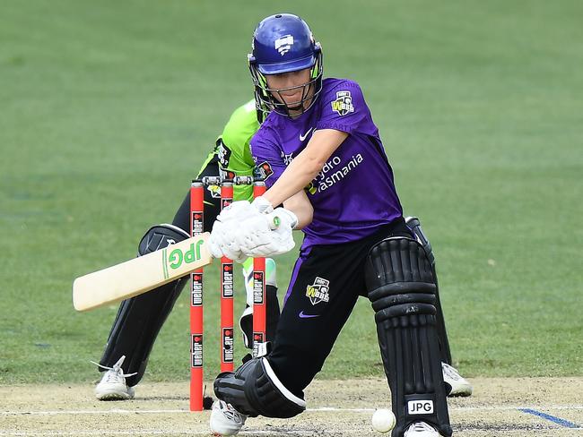 Carey was eventually dismissed for 29 runs. (Photo by Steve Bell/Getty Images)