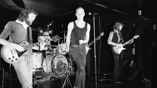 On the road ... Hirst hit the road after high school with his band Farm which became Midnight Oil. Picture: Supplied.