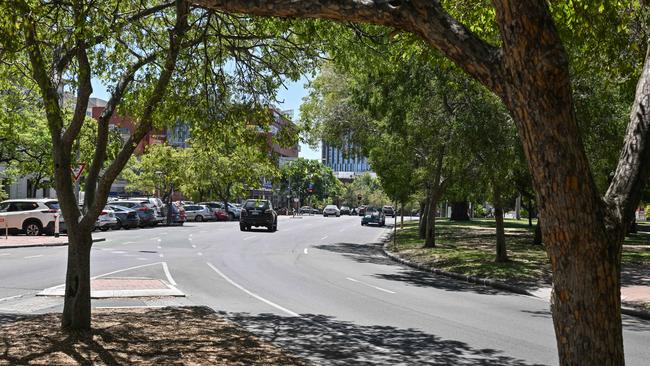 The road west of Light Square. Picture: Brenton Edwards