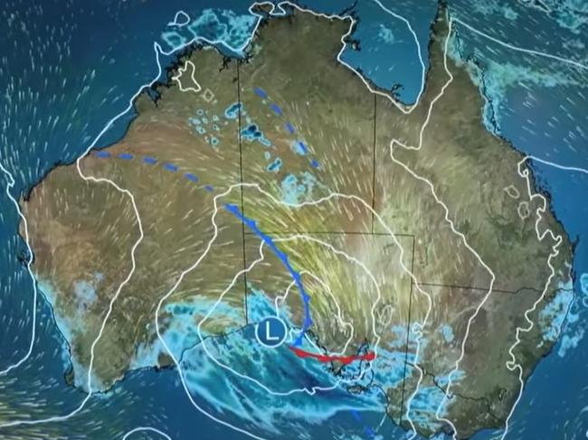 The Bureau of Meteorology is forecasting wild weather for SA and parts of Victoria for Thursday, October 17, 2024. Picture: BOM