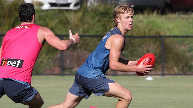 Cam Mackenzie at Hawthorn training on Saturday. Picture: David Crosling