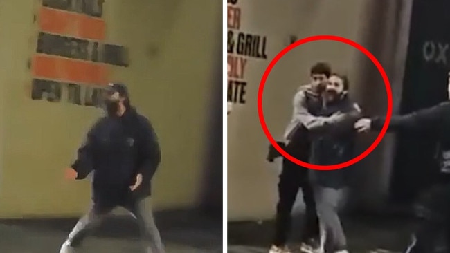 Hollywood star caught fighting outside bar.