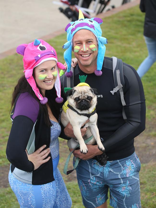 Foggy start at Bondi for the royal visit , small crowds about. Picture: John Grainger