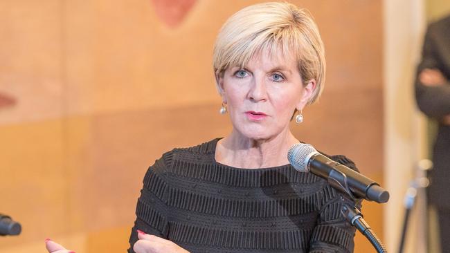 Foreign Minister Julie Bishop has cautiously welcomed Kim Jong-un’s apparent offer of talks on denuclearisation. Picture: Albin Lohr-Jones / Sipa USA