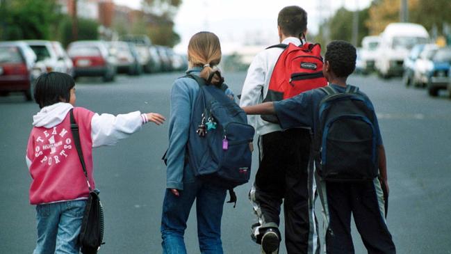 Truant children to go with report released on high amount of truancy rates among primary school pupils in western suburbs of Melbourne, 18/08/00 that exceed those of secondary students. Picture: SHANEY BALCOMBE