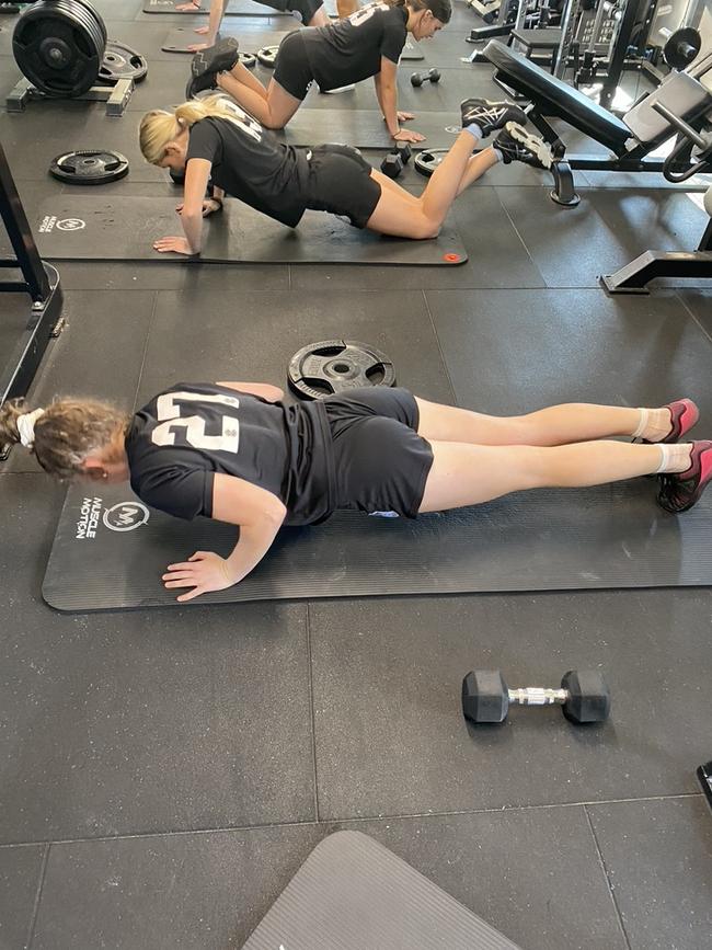 Students in action at the school gym.