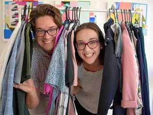 PEEK-A-BOO: Derek Silva and Caroline de Groot of Rise Chiropractic are hosting a clothes swap. Picture: Eden Boyd
