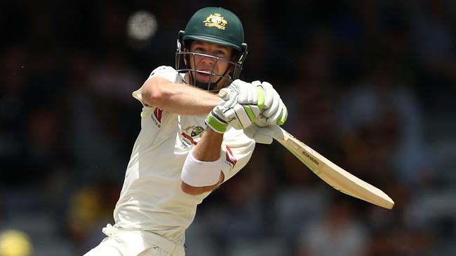 Tim Paine in action during the third Ashes Test in Perth.