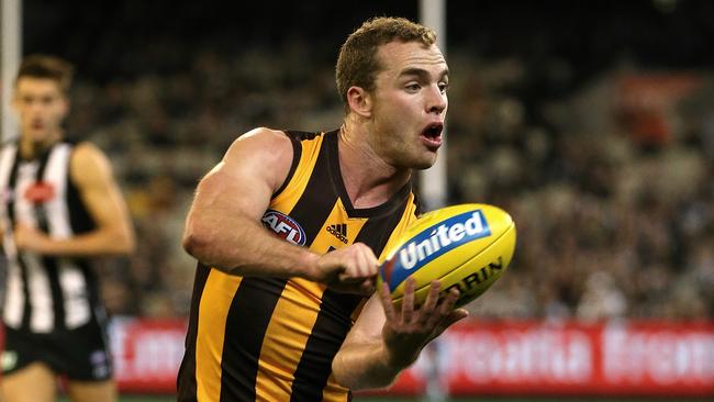 The Hawks gave up a first-round pick for Tom Mitchell. Picture: Wayne Ludbey