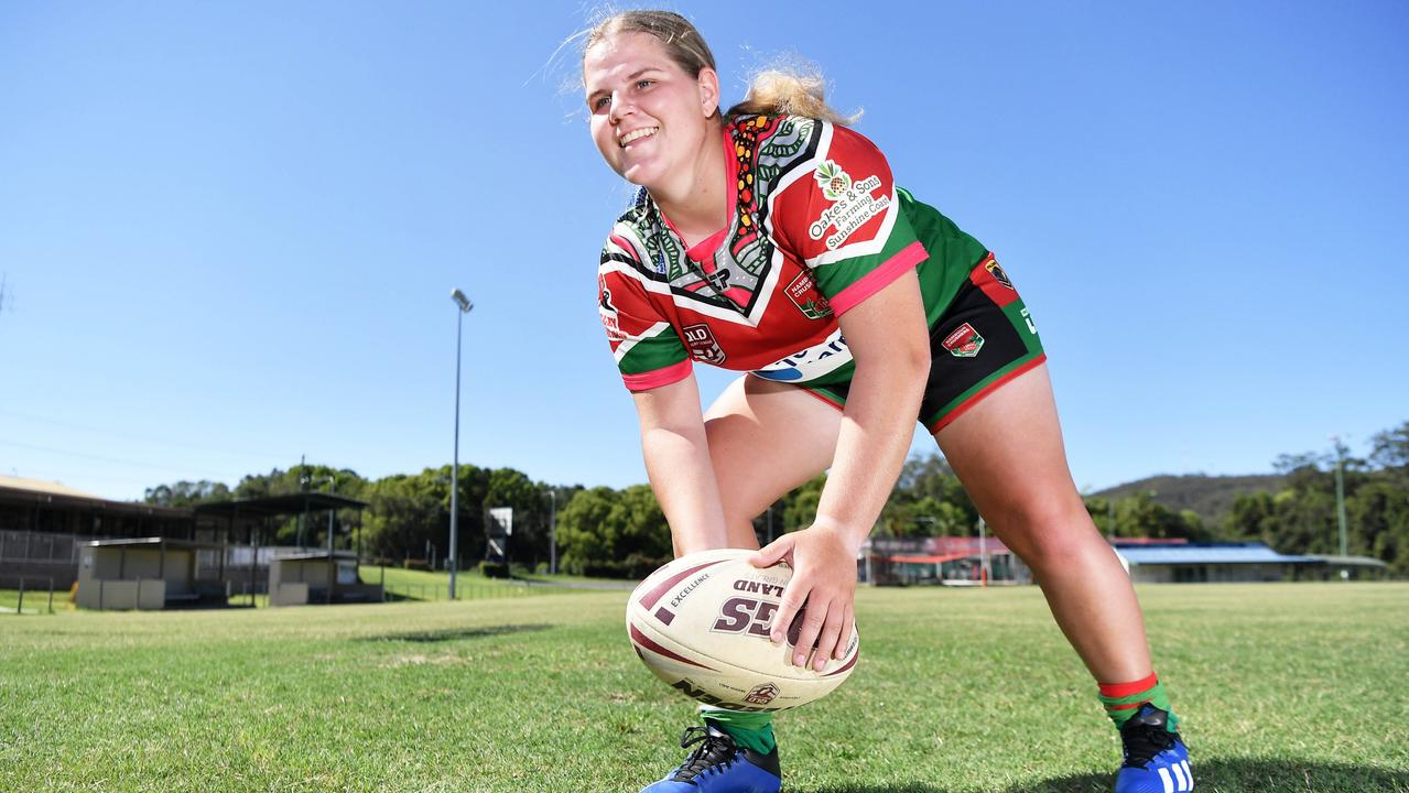 A'Eisha Jeffs was awarded Sunshine Coast rugby league's best and fairest women's player for 2021. Picture: Patrick Woods.