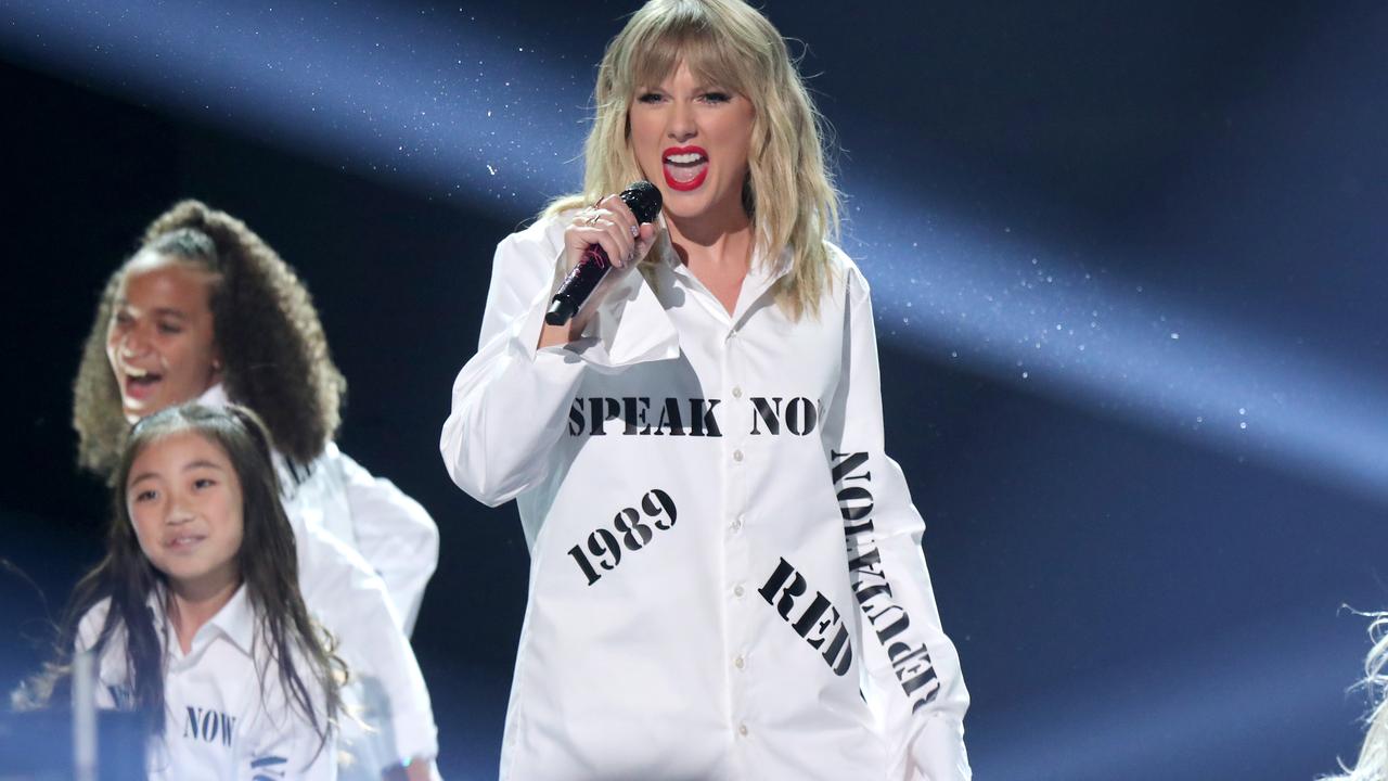 Taylor Swift’s opening number. Picture: JC Olivera/Getty Images