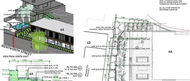 Big plans. A slice of the plans that show the new swimming pool and the north east aspect of the soon to be renovated mansion