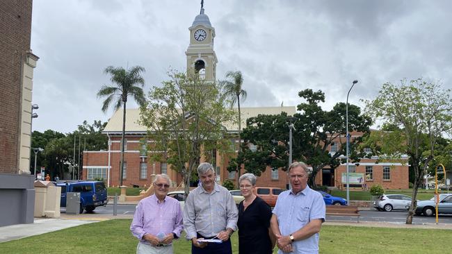 Chris Hyne, Stewart Norton, Helen Outhwaite (chief petitioner) and Pat Davis are among the prominent locals leading the campaign against the proposed Maryborough site.