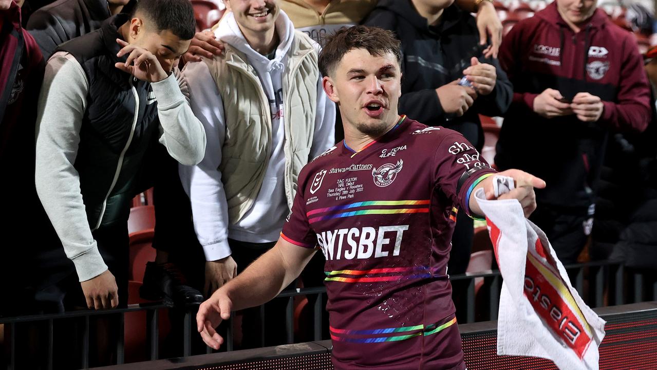 Zac Fulton is already a fan favourite in Manly. Picture; Cameron Spencer/Getty Images