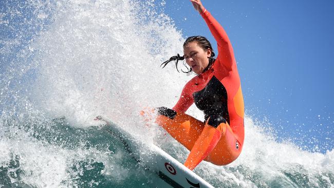 World champion surfer Carissa Moore at Bells Beach.