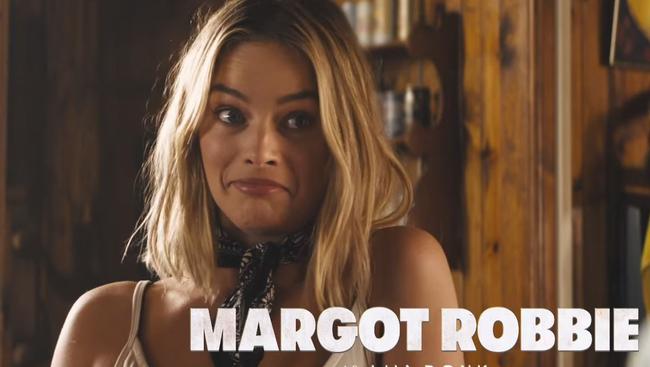 Margot Robbie during her appearance in the Dundee movie trailer.