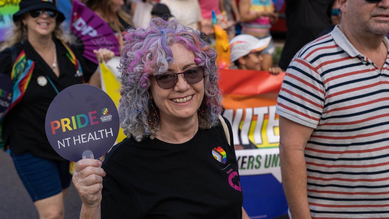 NT Health representatives attended the 2023 Top End Pride March through Darwin City on Saturday, June 24. Picture: Pema Tamang Pakhrin