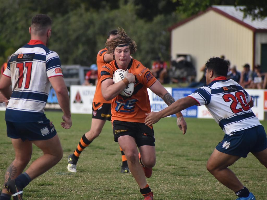 Darcy Cox in the Wests Tigers v Mackay Brothers grade A semi final rugby league match, August 29, 2021. Picture: Matthew Forrest