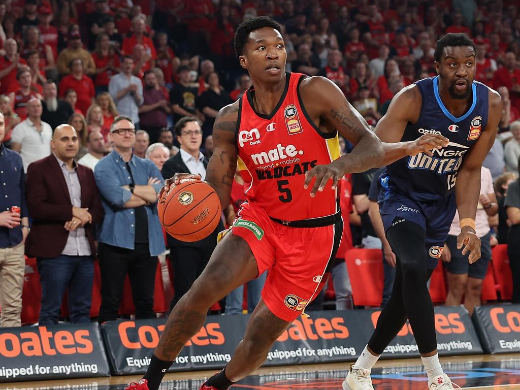 Kristian Doolittle drives to the key for the Perth Wildcats. Photo: Paul Kane/Getty Images