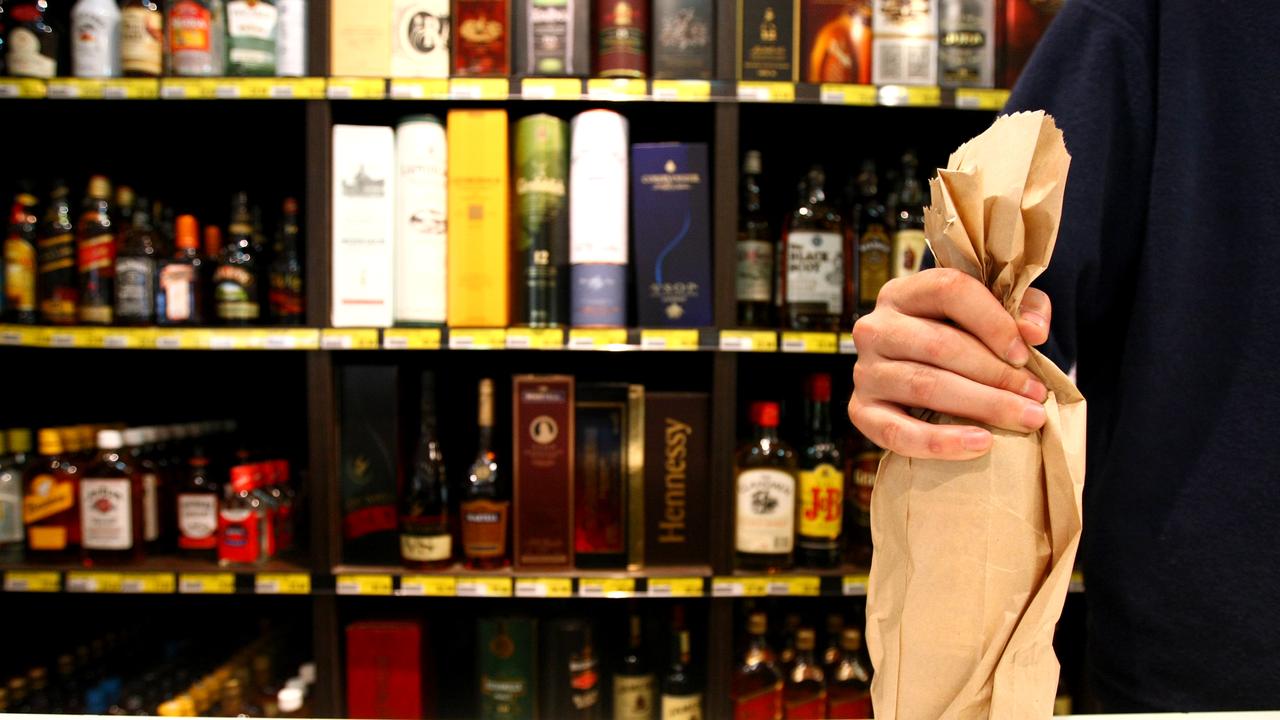 The man put a bottle of tequila down his pants in a local liquor store.