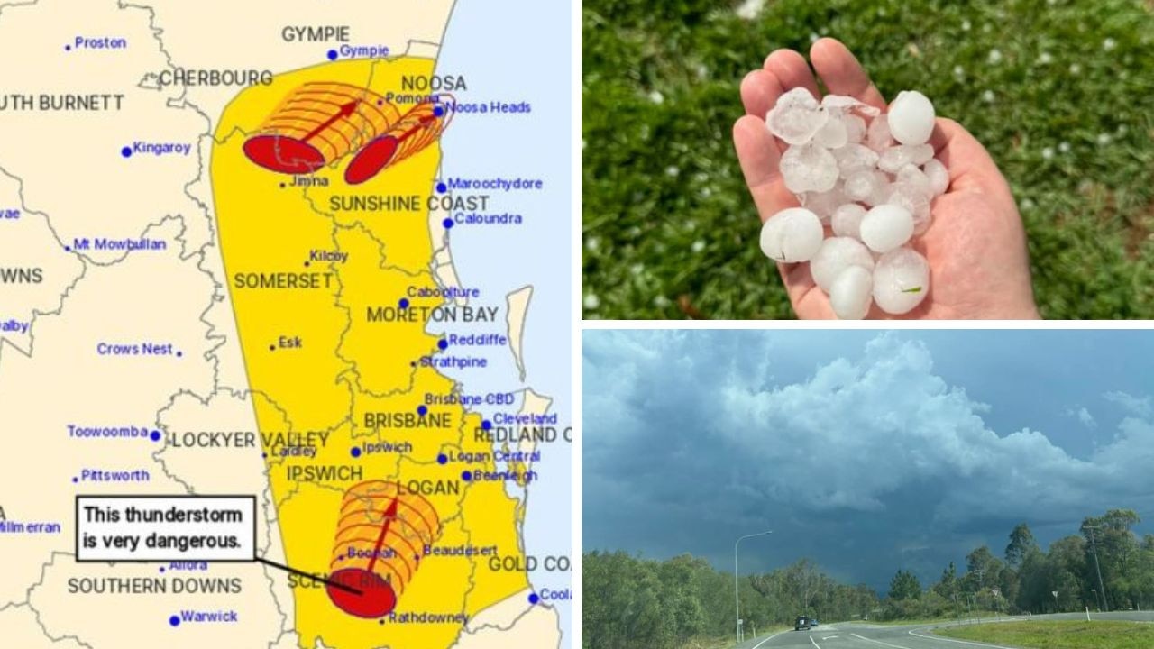 ‘Giant hail’ threat as ‘very dangerous’ storm approaches southeast