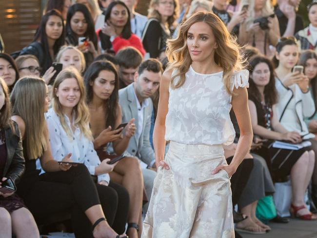 Rebecca Judd models at a VAMFF event. Picture: Stuart Walmsley