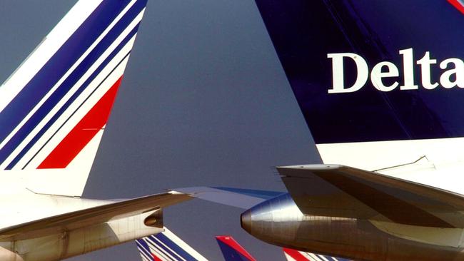 Air France airline and Delta Air Lines aeroplane planes.